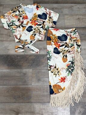 Just Bee Queen tulum skirt and wrap top set